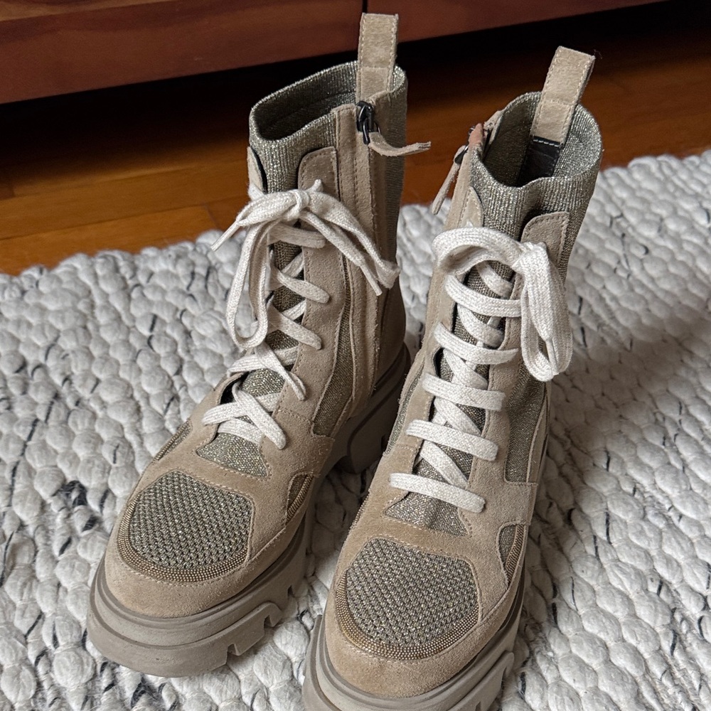 Brunello Cucinelli combat boots size 39